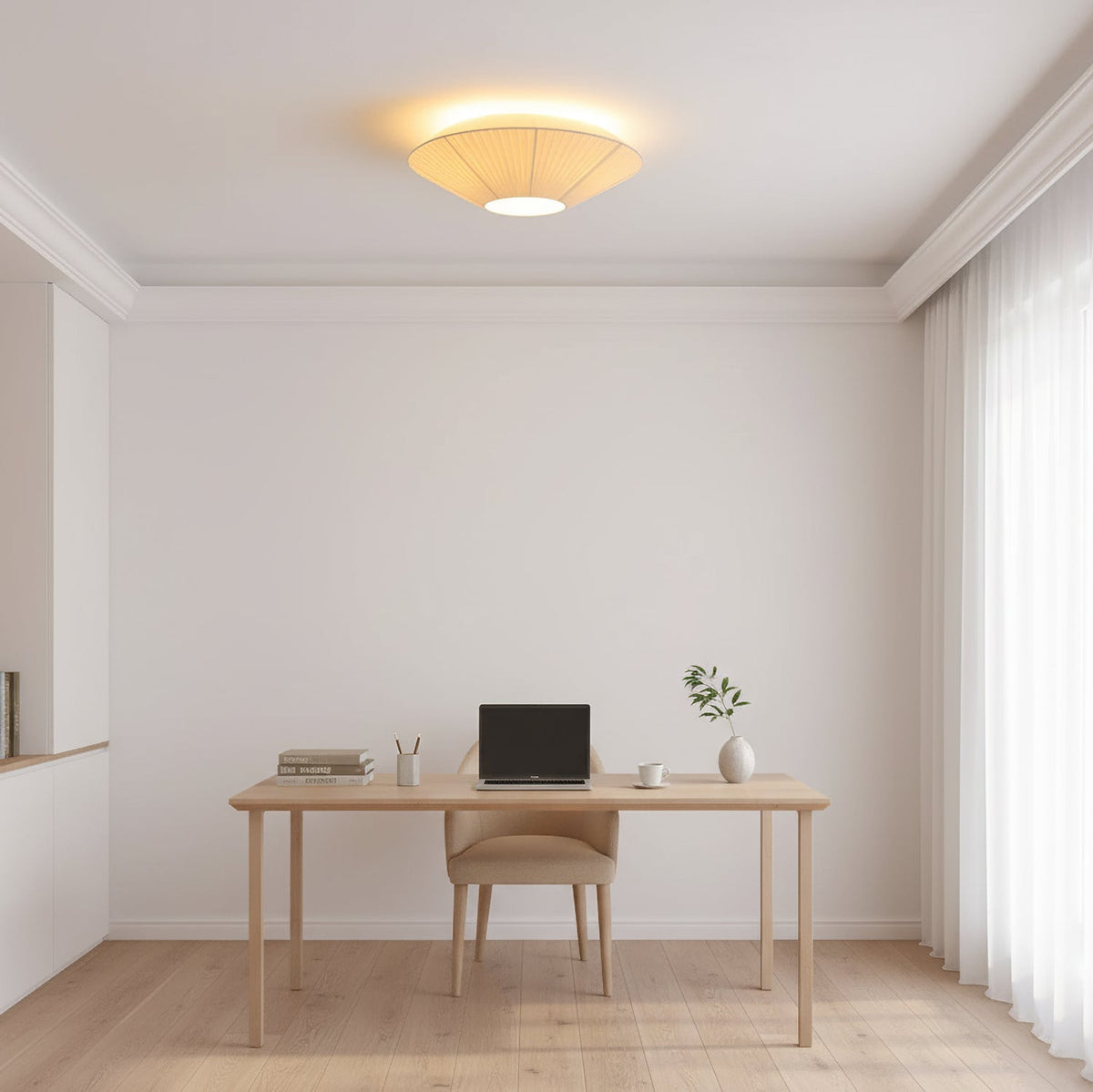 Plafón de techo de tela Sedalia en un salón luminoso – imagen 4