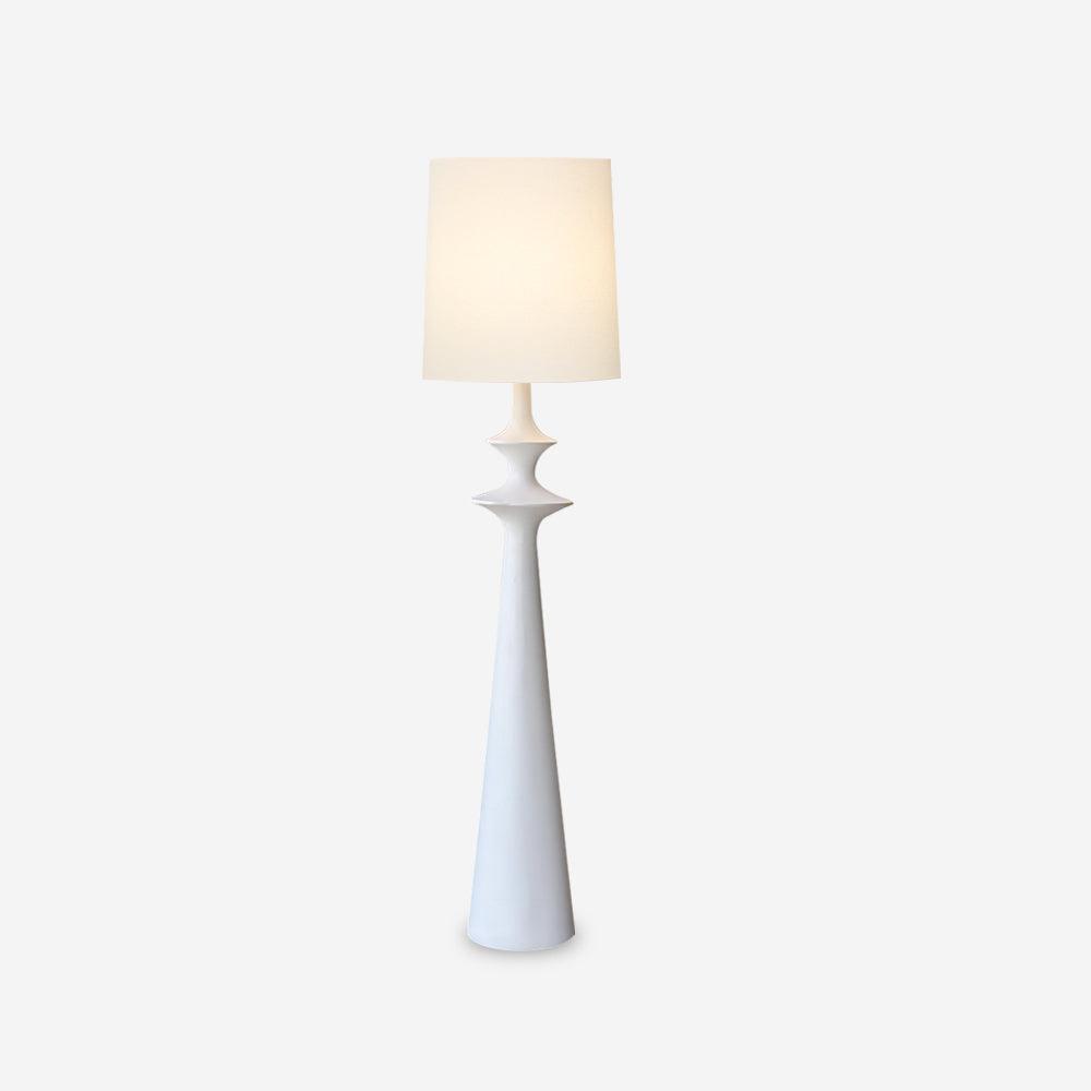 Lámpara de pie columna torneada blanca Tornara – vista principal