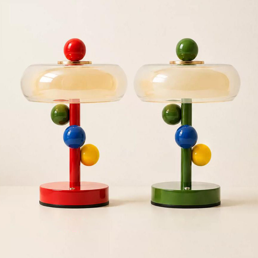 Tutela - Lámpara de Mesa LED Táctil de Cristal con Bolas de Colores
