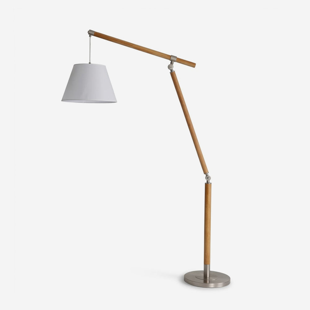 Lámpara de pie de madera con brazo articulado Vaivena – vista principal