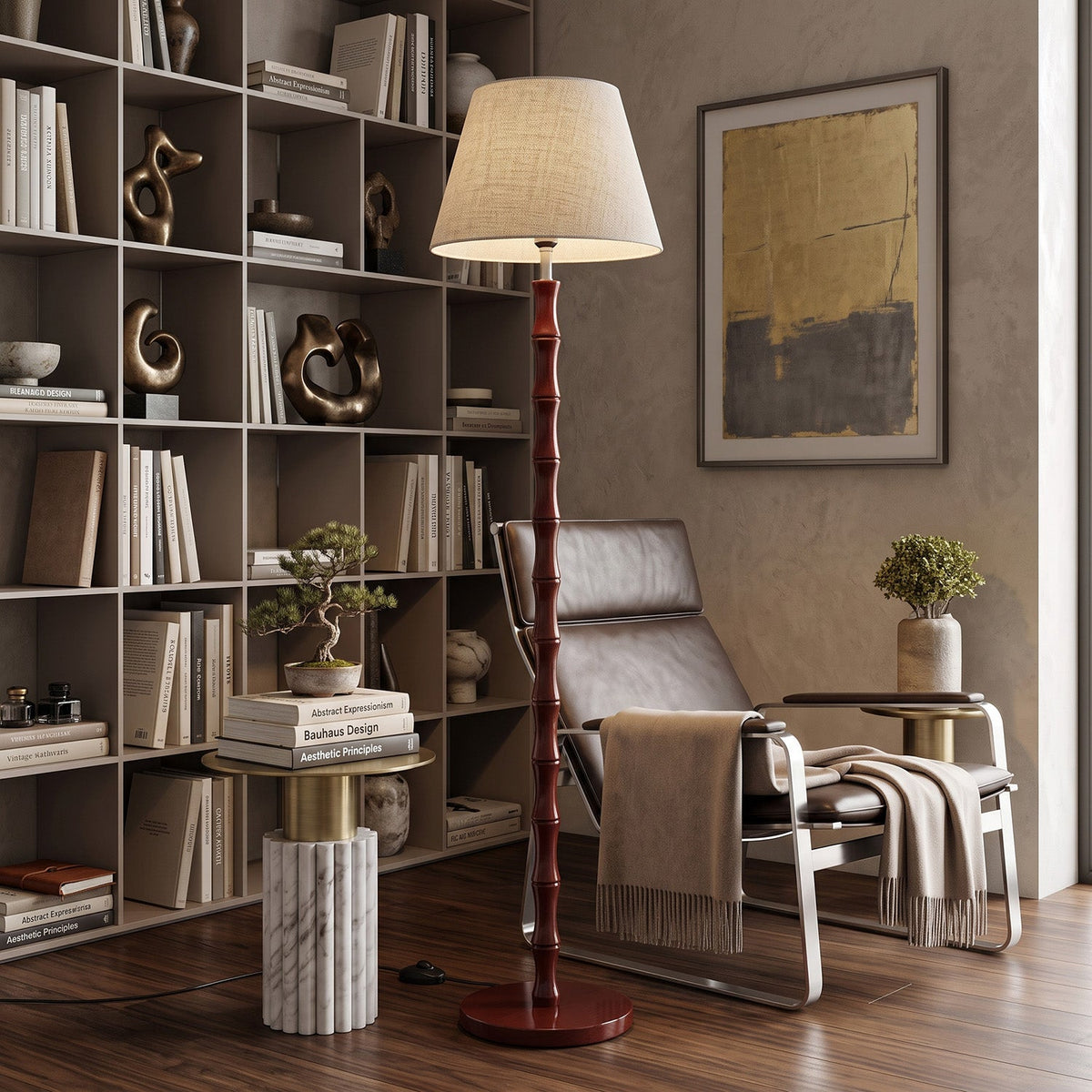 Lámpara de pie Varilda en un salón acogedor – imagen 9