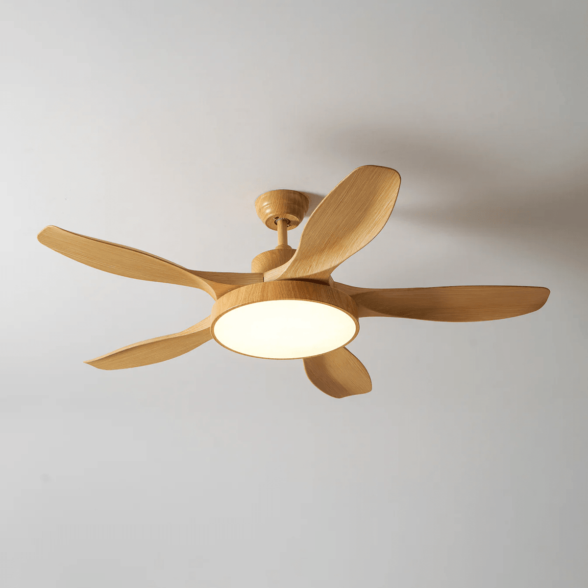 Ventilador de techo con luz Céfiro con aspas efecto madera – imagen 9