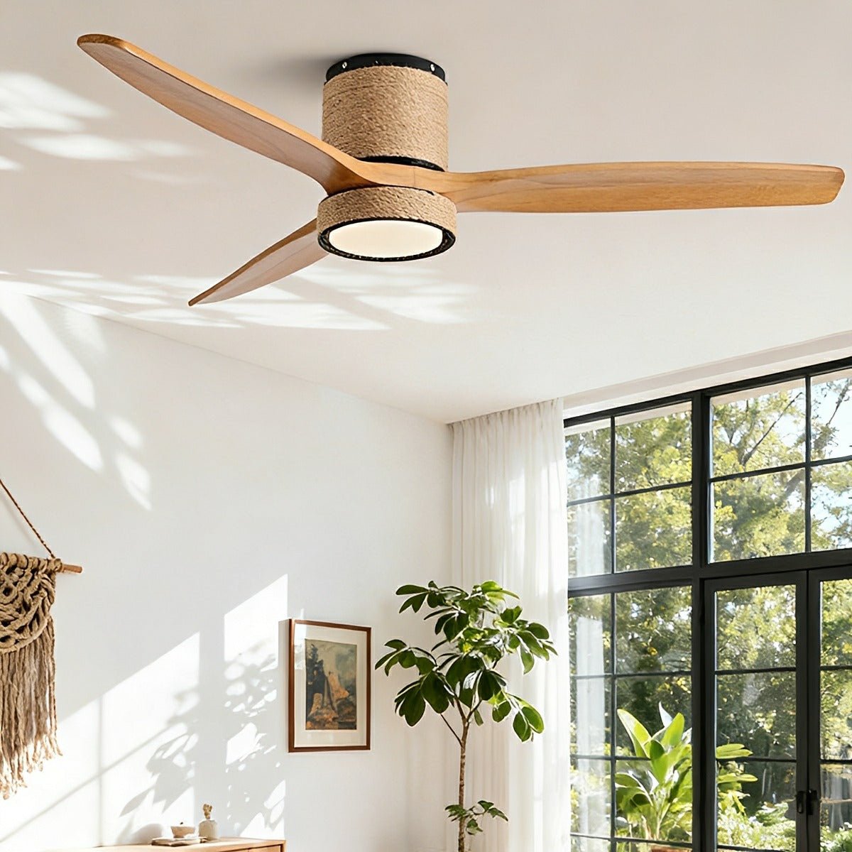 Ventilador de techo con luz Fibrela – vista principal