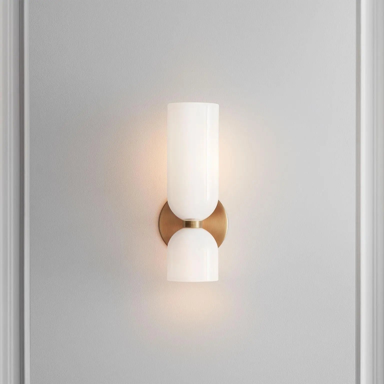 Astroclaro Celeste: Lámpara de Pared de Vidrio para Dormitorio – Azul/Gris/Blanco