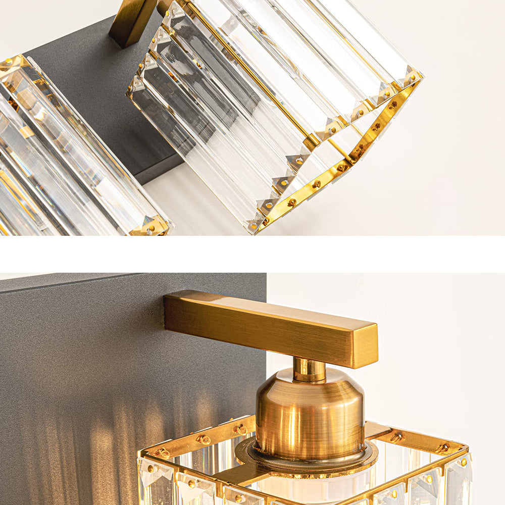 Aplique de pared para espejo con cristal Pirsela – detalle del cristal tallado