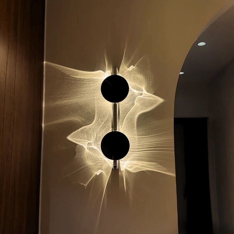 Aplique de pared LED de ondas Olaya – versión de dos focos