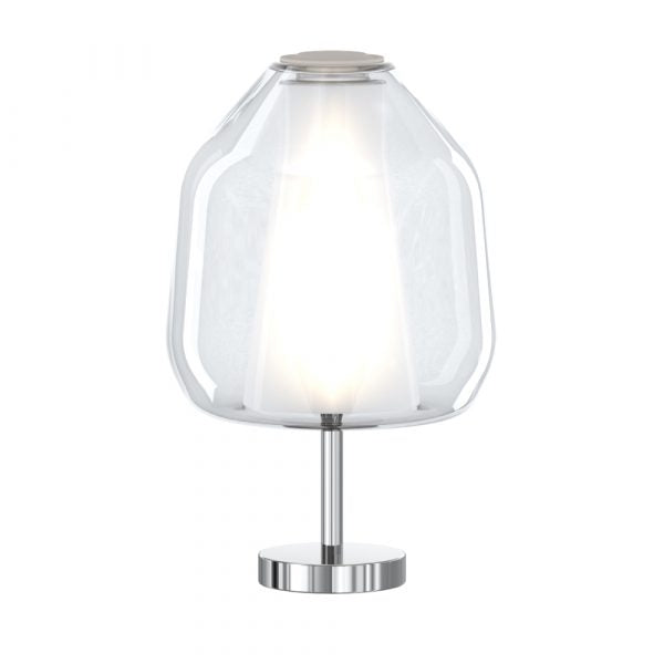 Lámpara de mesita de noche de cristal soplado Nuvela – cristal transparente