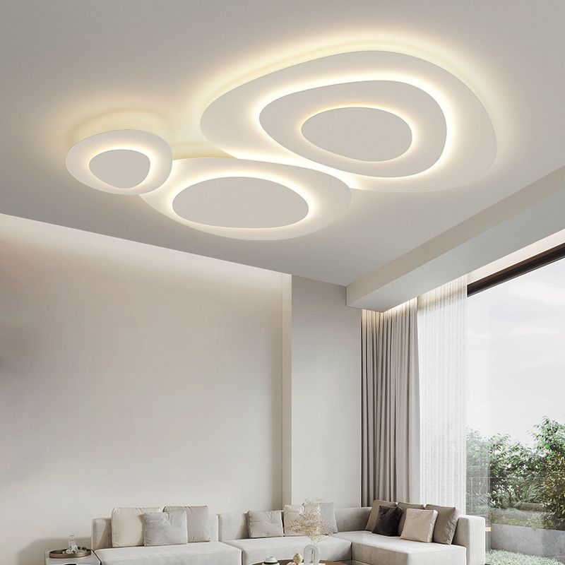 Plafón LED nube Flocela en un dormitorio sereno – imagen 3