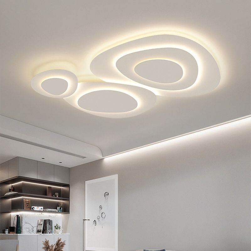 Plafón LED nube Flocela en un dormitorio sereno – imagen 2