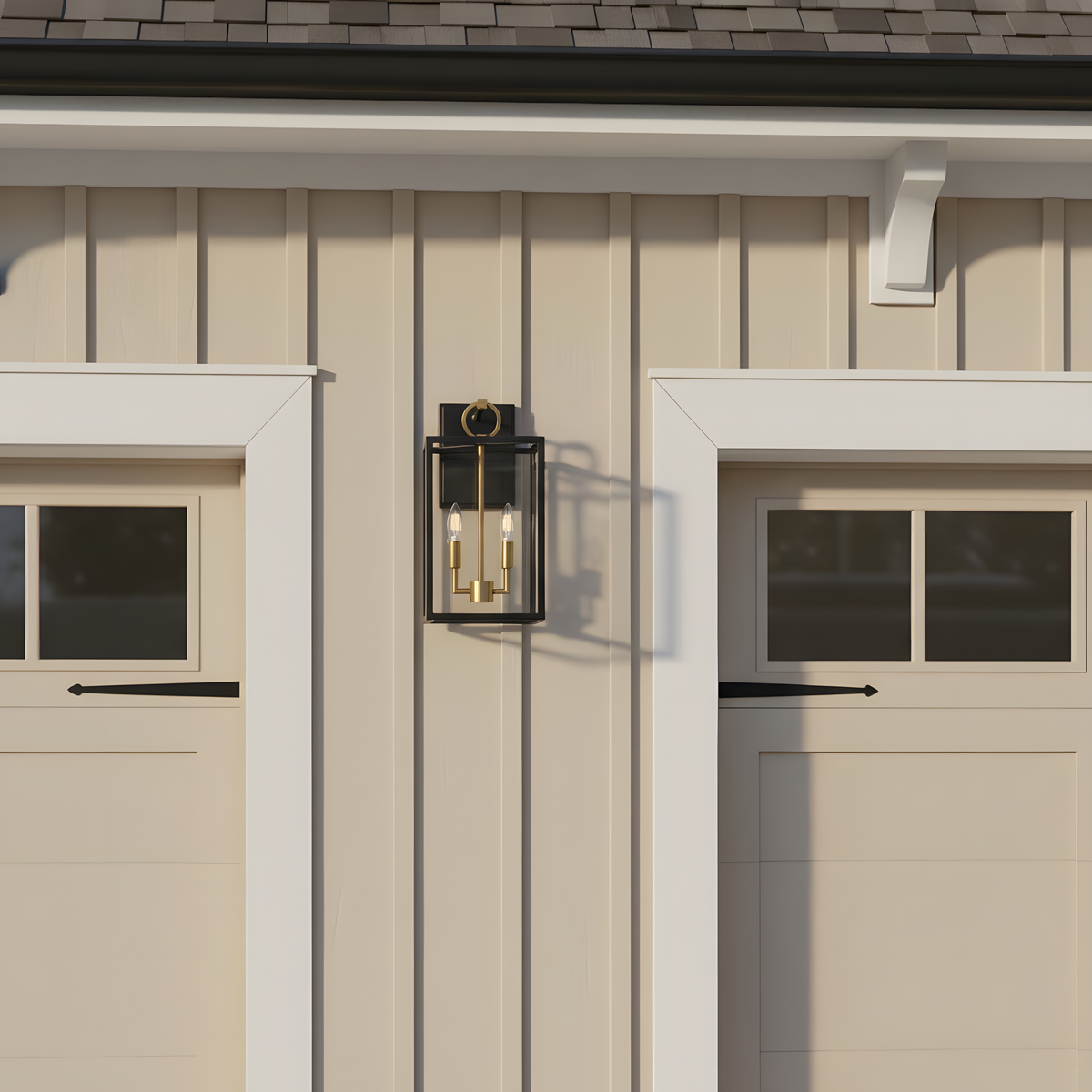 Aplique de pared exterior Candelo junto a una puerta de entrada – imagen 10