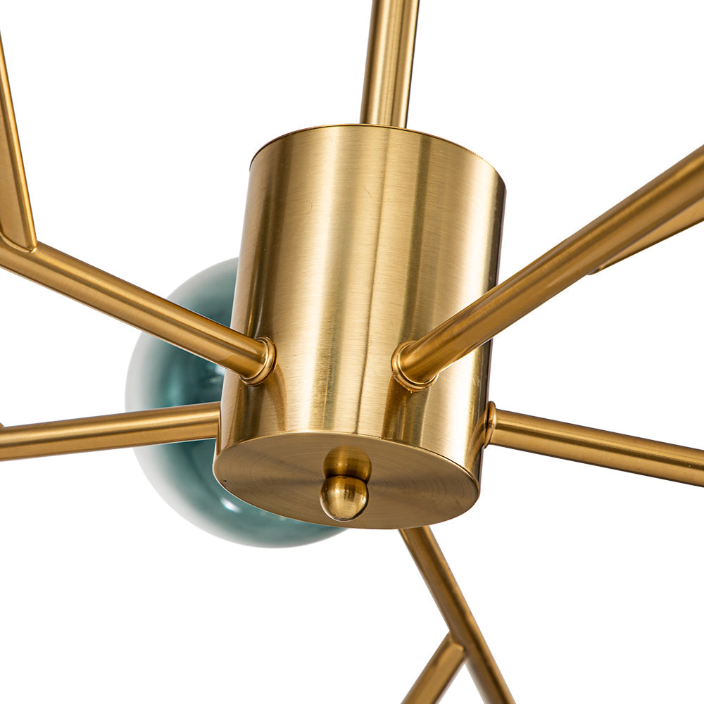 Lámpara de araña sputnik Marela en un comedor de estilo mid-century – imagen 10