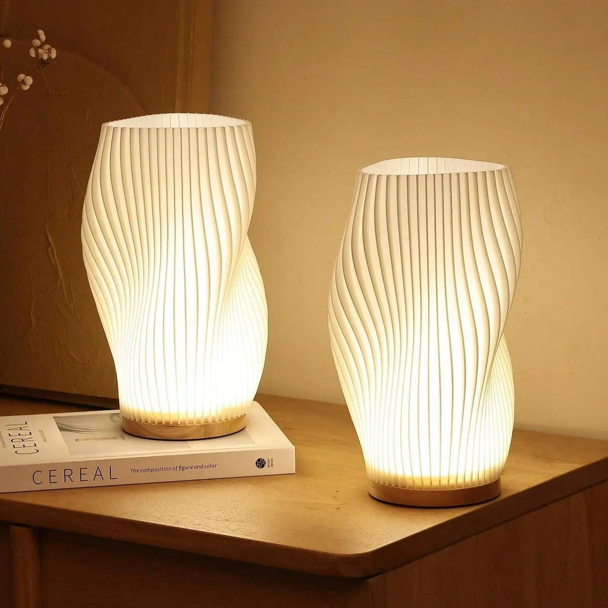 LuzOndina - Lámpara de Diseño Ondulado y Luz Regulable