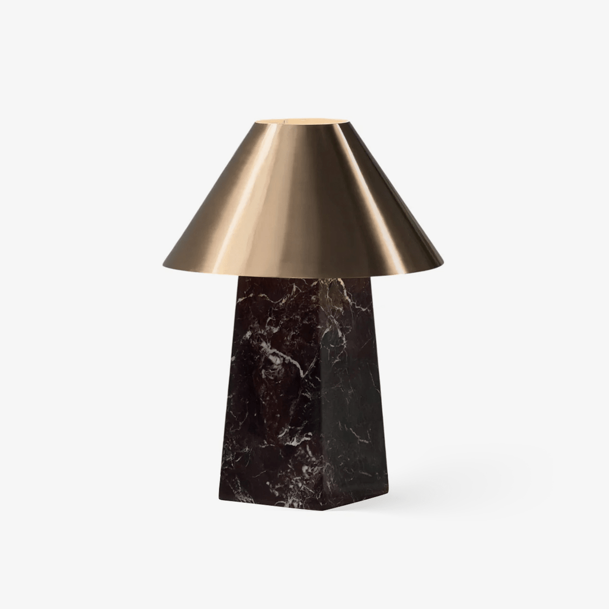 Lámpara de mesa de mármol rojo Obrena – vista principal