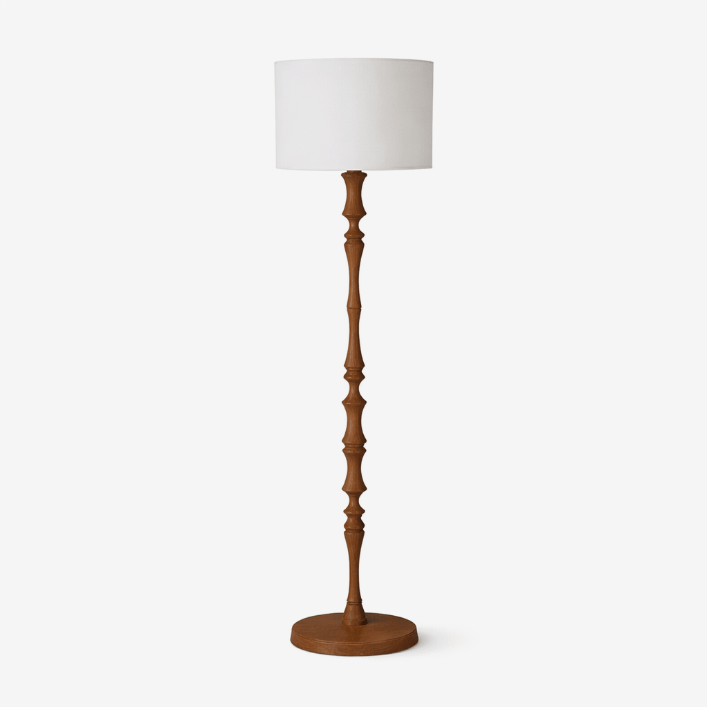 Lámpara de pie de madera torneada Caluma – vista principal