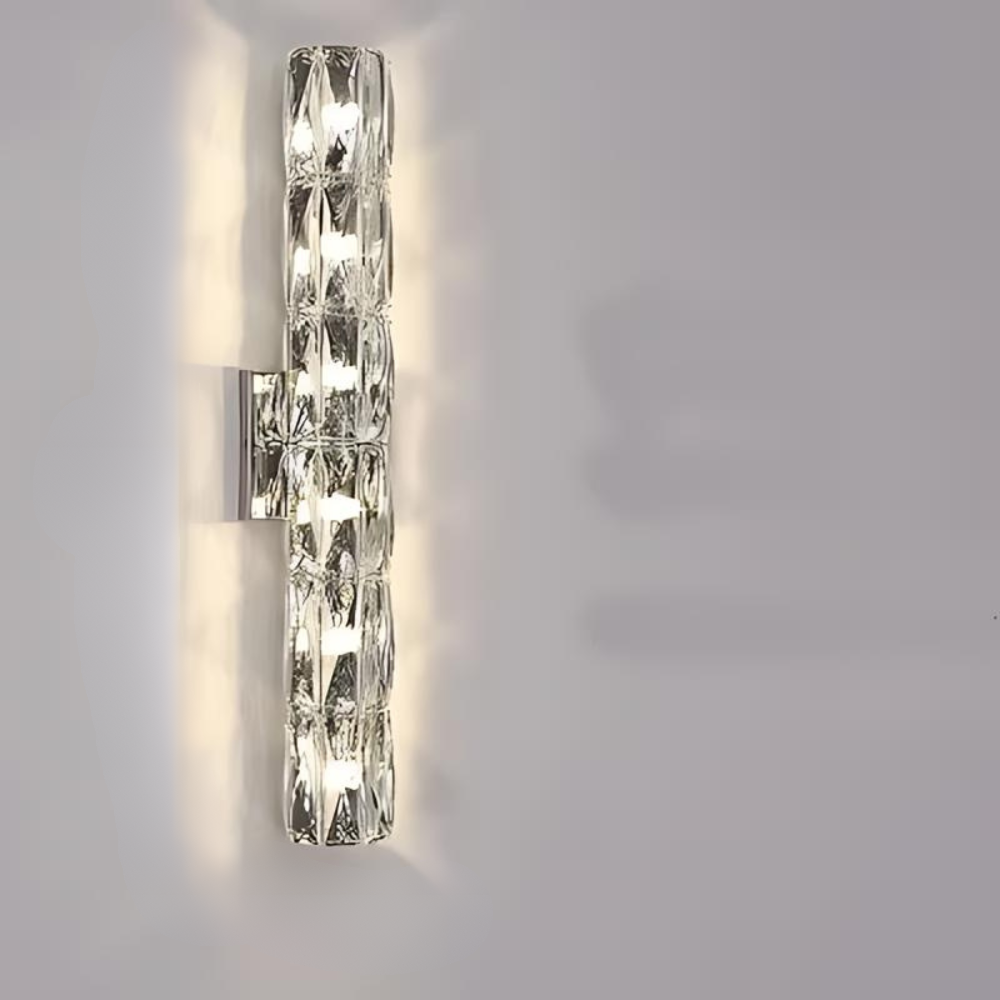 Fyvela - Lámpara de Pared Larga de Cristal para Dormitorio Elegante - Iluminación Suave y Agradable, Diseño Sofisticado