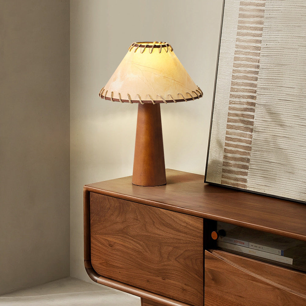Lámpara de mesa seta de madera Lunseta – vista principal