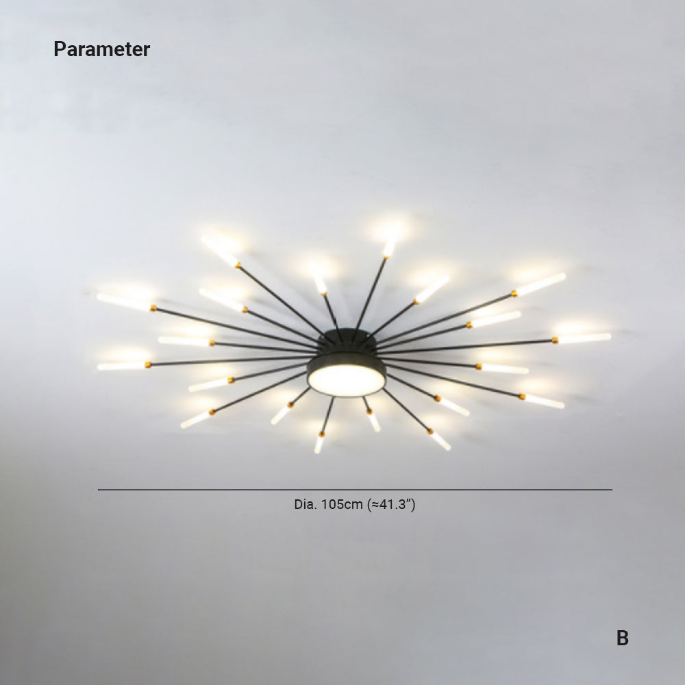 Plafón LED fuegos artificiales Lucela – 105 cm, 20 W