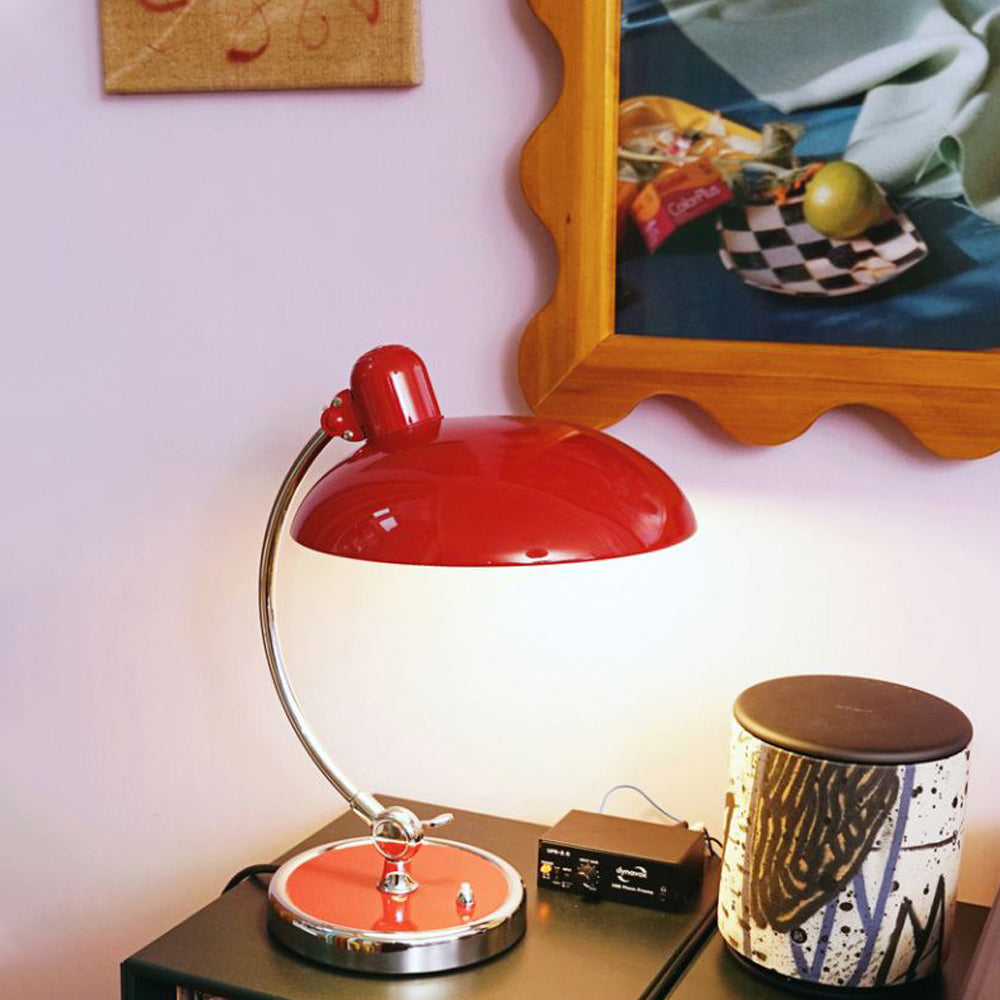 Lámpara de escritorio retro Luberta – roja