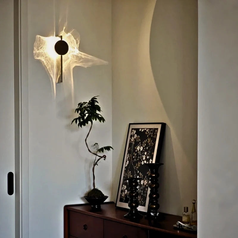 Aplique de pared LED de ondas Olaya en un salón moderno – imagen 7