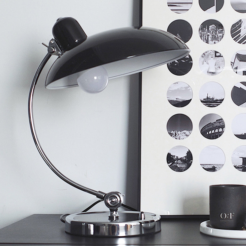 Lámpara de escritorio retro Luberta – negra