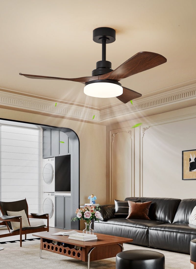 Ventilador de techo con luz Ondina en un comedor moderno – imagen 3