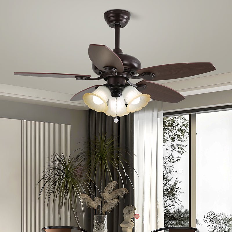 Ventilador de techo con luz Ambela en un comedor acogedor – imagen 8