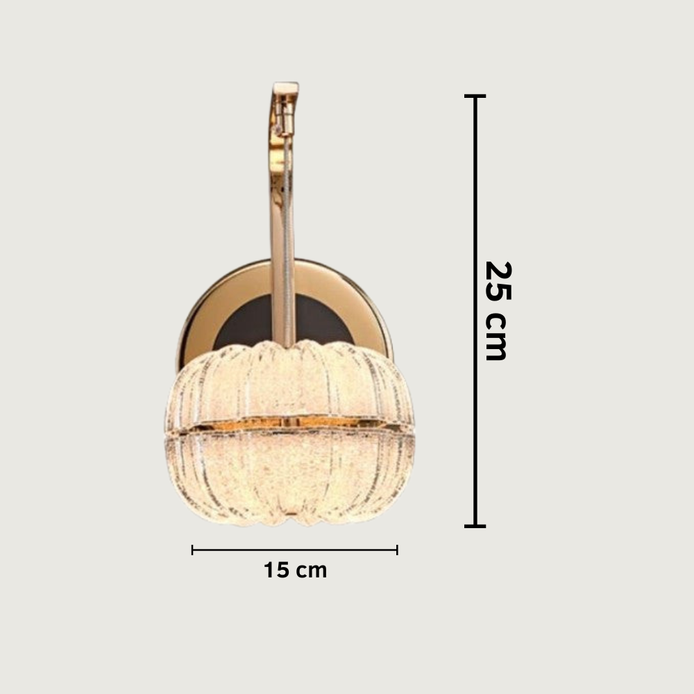 Aurini - Lámpara de Pared Estilo Calabaza de Lujo con Tres Modos de Iluminación - Apliques de Pared Modernos para Salas y Dormitorios