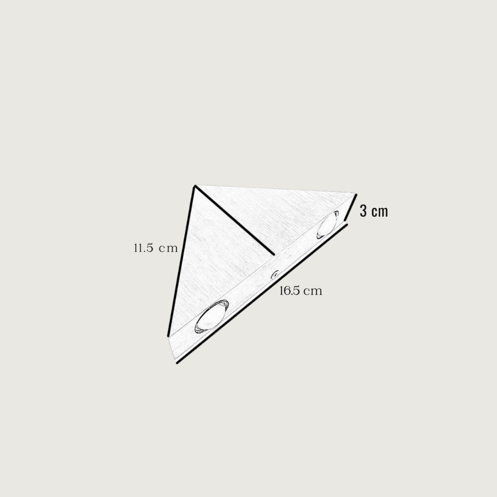 Avyren - Lámpara de Pared Triangular Moderna con Luz LED - Aplique Pared Elegante de Aluminio y Vidrio para Ambientes Acogedores