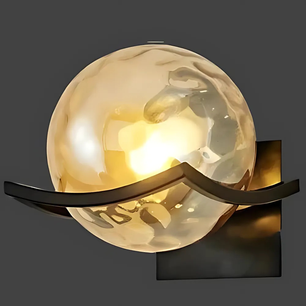 Zinari - Lámpara de Pared LED Moderna de Vidrio para Iluminación Elegante - Aplique Pared Compacto 15cm x 18cm