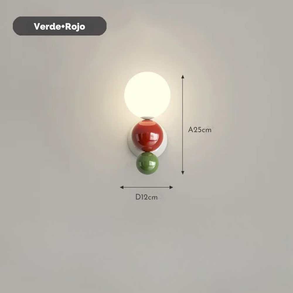 Velaro - Aplique de Pared Escandinavo en Forma de Perla con Luz LED  Diseño Moderno y Elegante