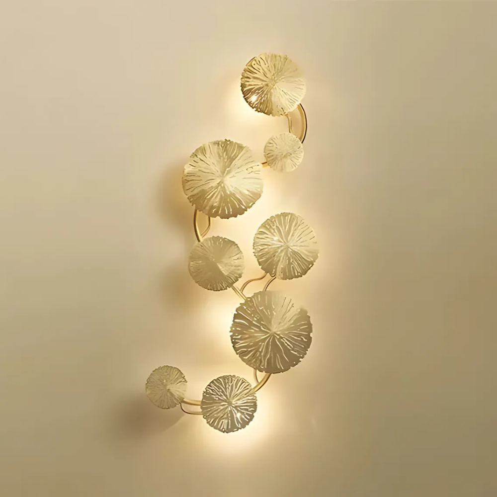 Zeriel - Lámpara de Pared Elegante de Metal y Vidrio con Luz Cálida y Diseño Clásico