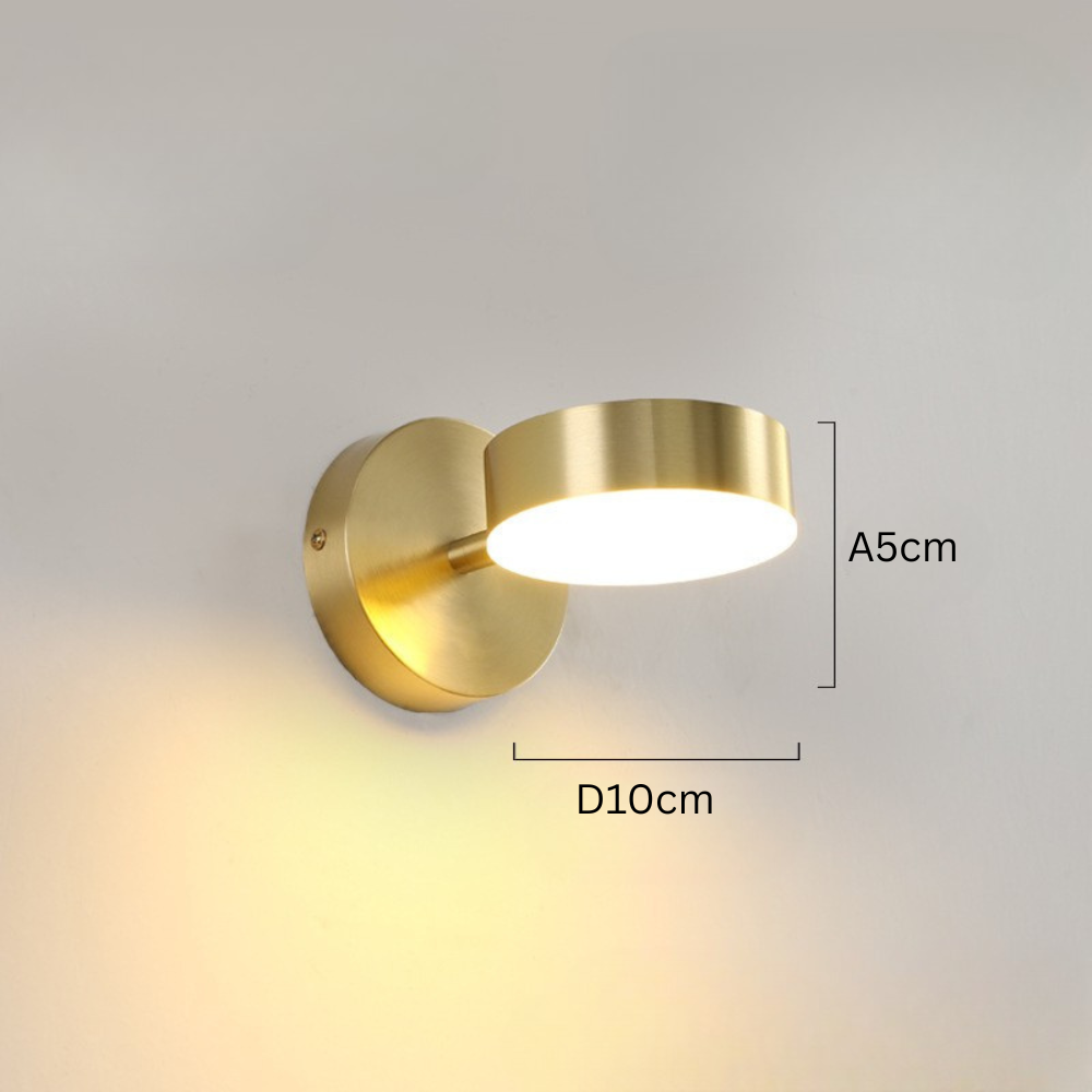 Claril - Lámpara de Pared LED Nórdica de Cobre con Diseño Elegante y Eficiencia Energética para Interiores Modernos