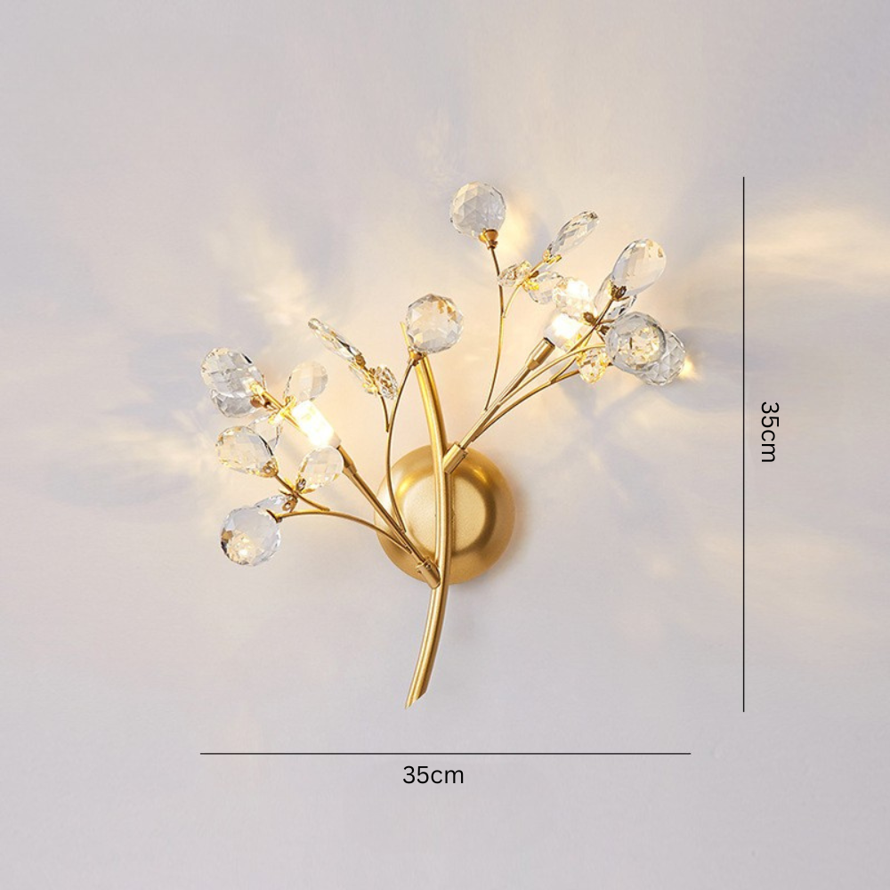 Yunora - Aplique de Pared Floral -  Lámpara de Diseño Moderno para Decoración Interior