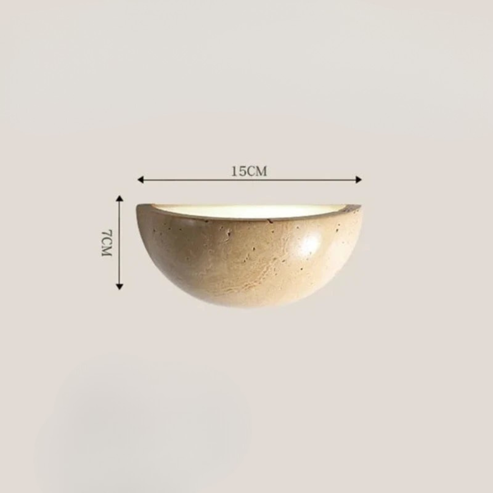 Ornami - Lámpara de Pared de Piedra Artística con Tecnología LED - Diseño Natural y Elegante