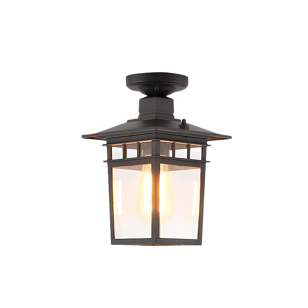 Farol de techo exterior Igena – farol con tejadillo de techo