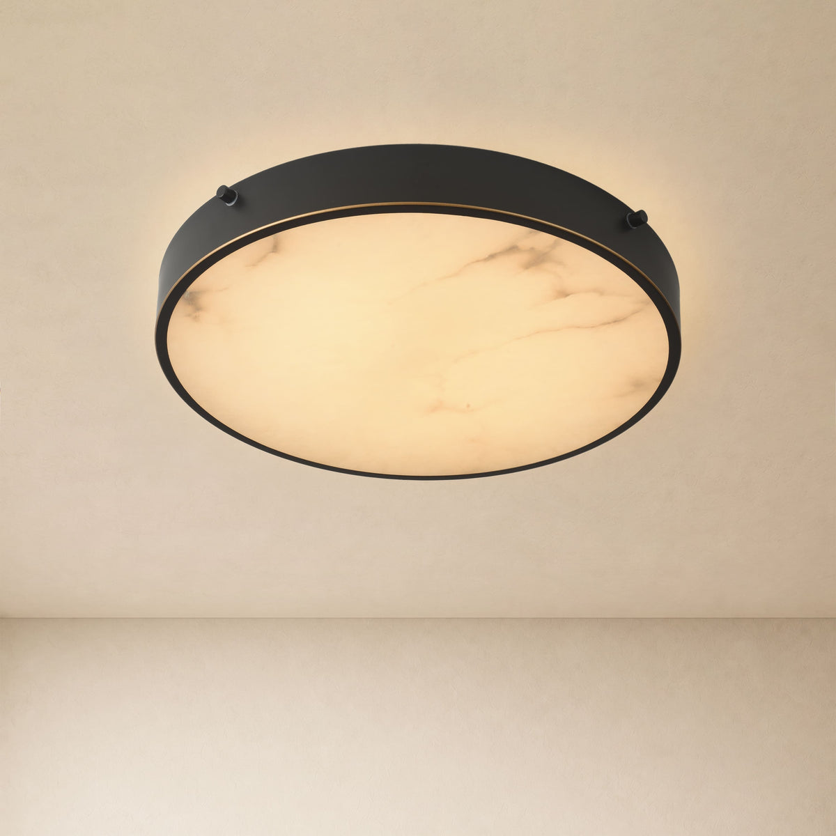 Plafón LED efecto alabastro Calcira – vista principal