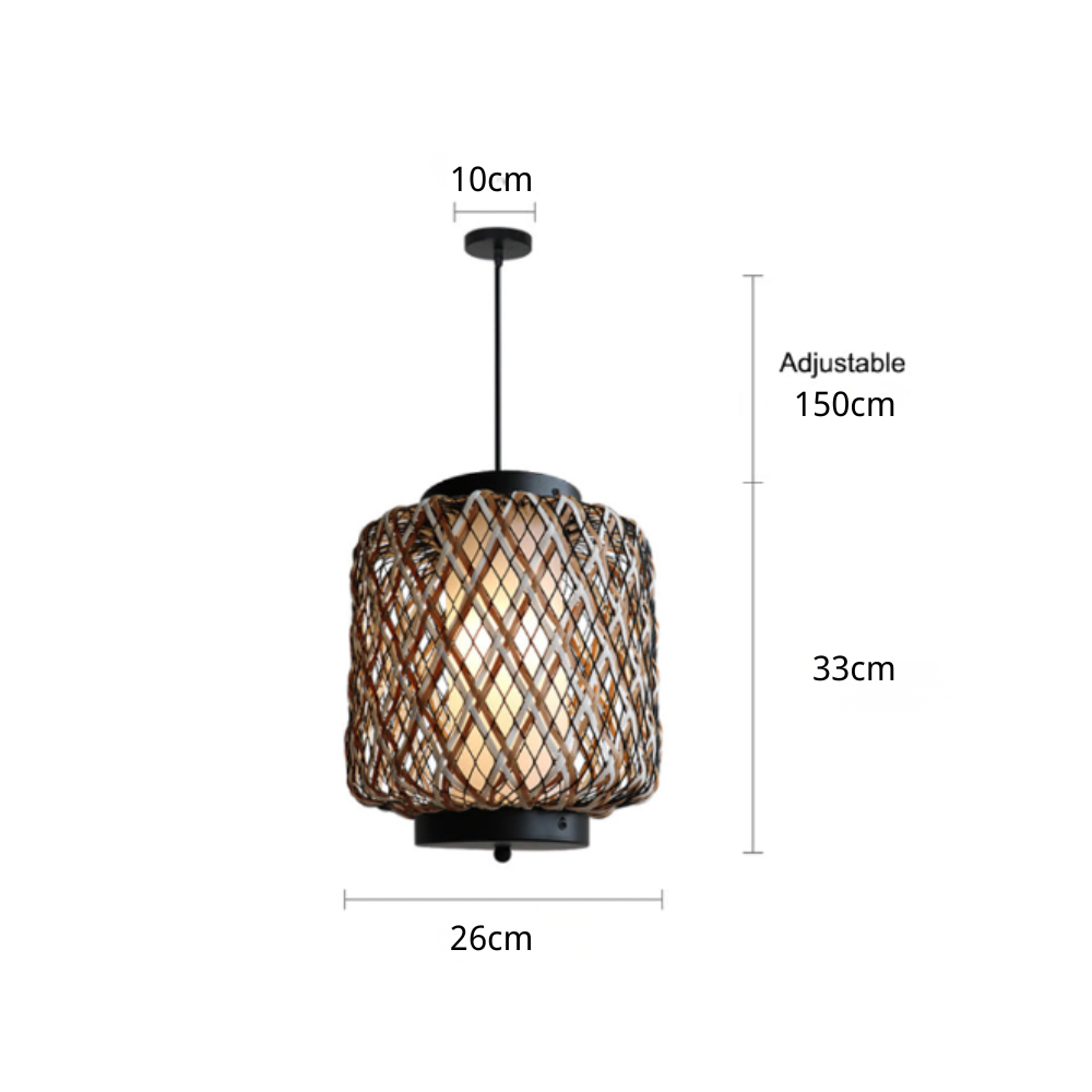 Lámpara colgante de exterior Omela – medidas 26 × 33 cm y cable de 150 cm