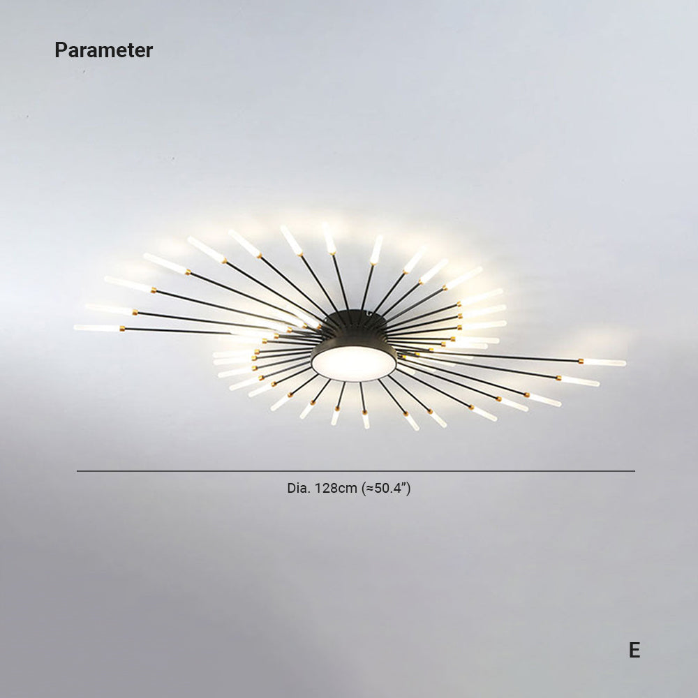 Plafón LED fuegos artificiales Lucela – 128 cm, 42 W