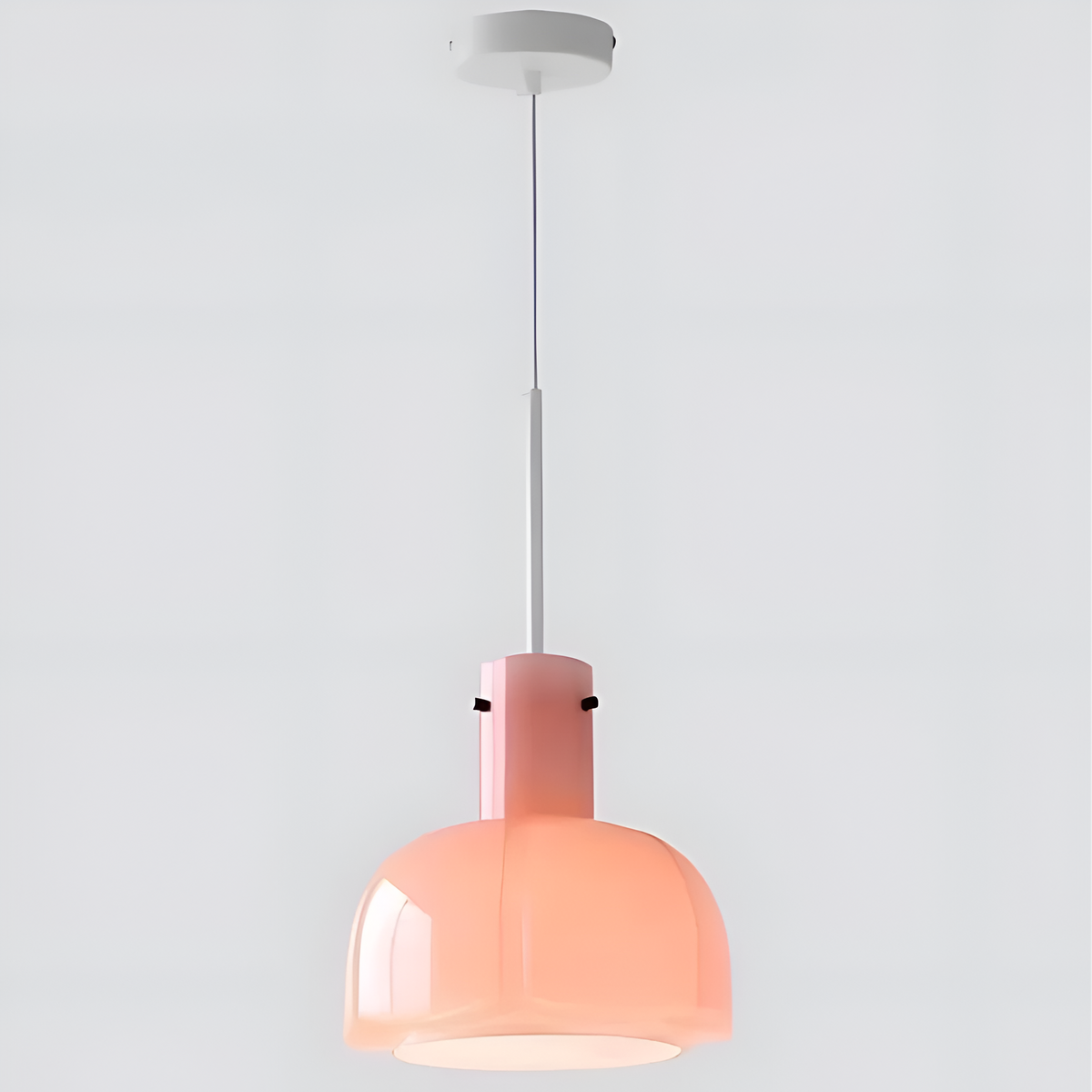 Lámpara colgante de cristal en forma de flor Amapela – rosa