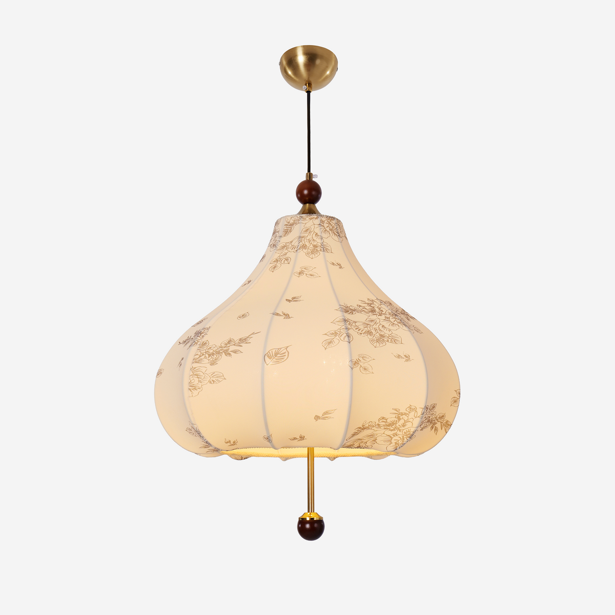 Lámpara colgante de tela floral Gardela – vista principal