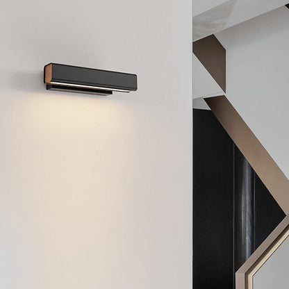 Astroclaro Axis: Aplique de Pared LED Moderno de Metal en Negro/Blanco