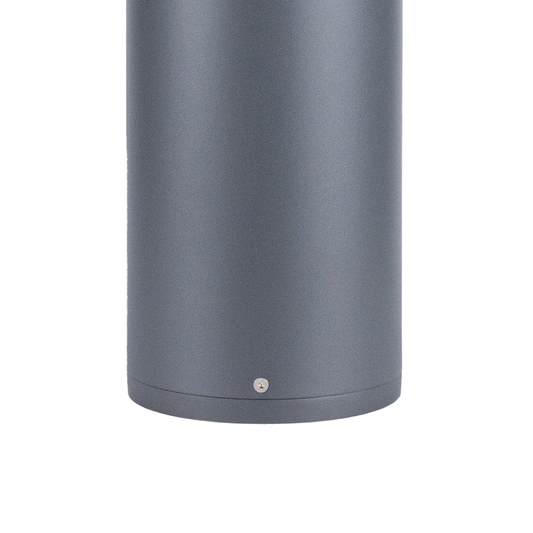 Baliza de jardín LED Olbera – detalle de la base de aluminio gris