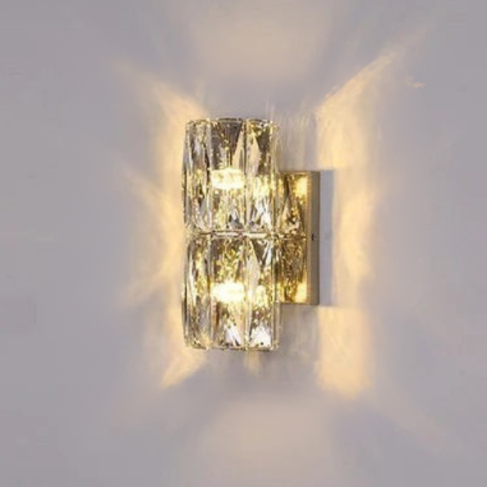 Fyvela - Lámpara de Pared Larga de Cristal para Dormitorio Elegante - Iluminación Suave y Agradable, Diseño Sofisticado