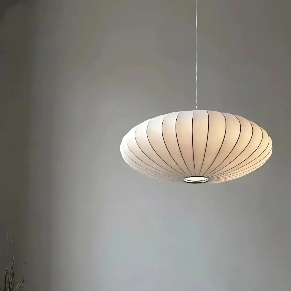 NokoriLuz - Lámpara Colgante Japandi en Seda Elegante
