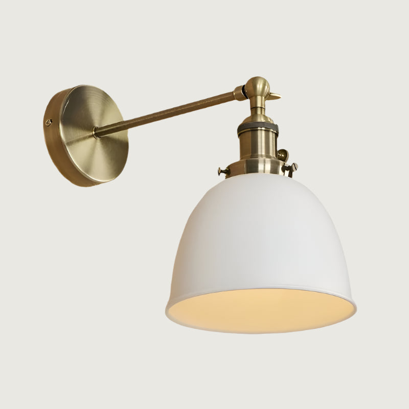 Astroclaro Doma: Aplique de Pared Vintage LED de Metal con Diseño de Domo – Negro/Blanco/Gris