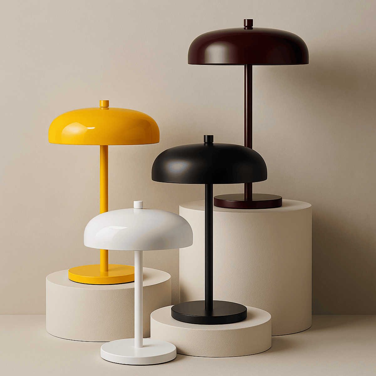 Lámpara de mesa inalámbrica recargable Sombreta – en sus cuatro colores