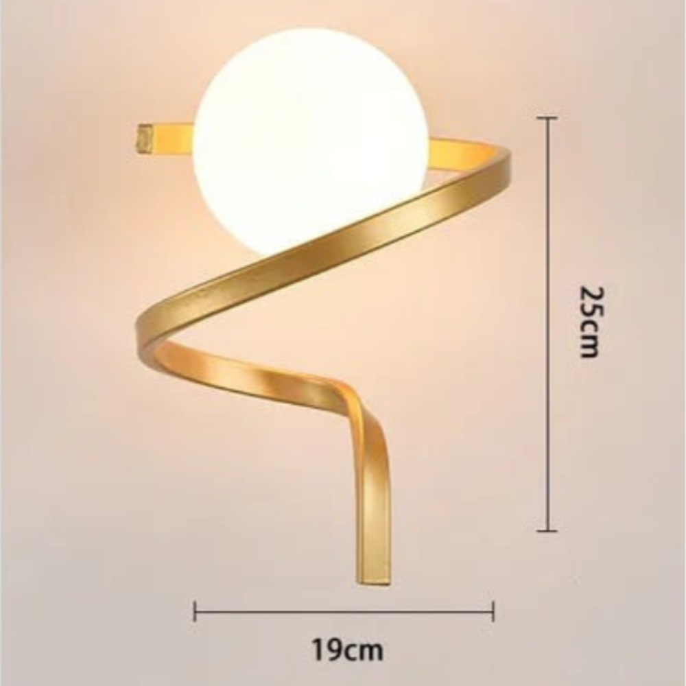 Orvara - Aplique de Pared Moderno de Vidrio con Cristales Brillantes - Iluminación Elegante para Dormitorio y Salón