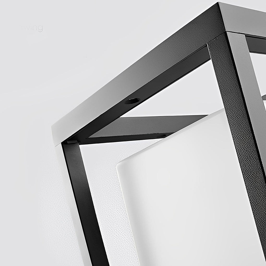Farol de pilar exterior Kodina cubo en un jardín – imagen 6