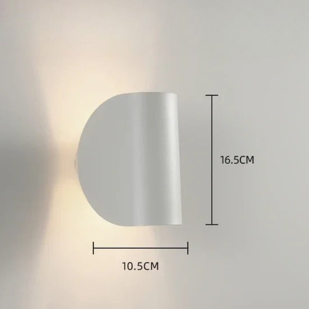 Lumora - Lámpara de Pared Minimalista Macaron con Luz LED Ajustable y Diseño Industrial