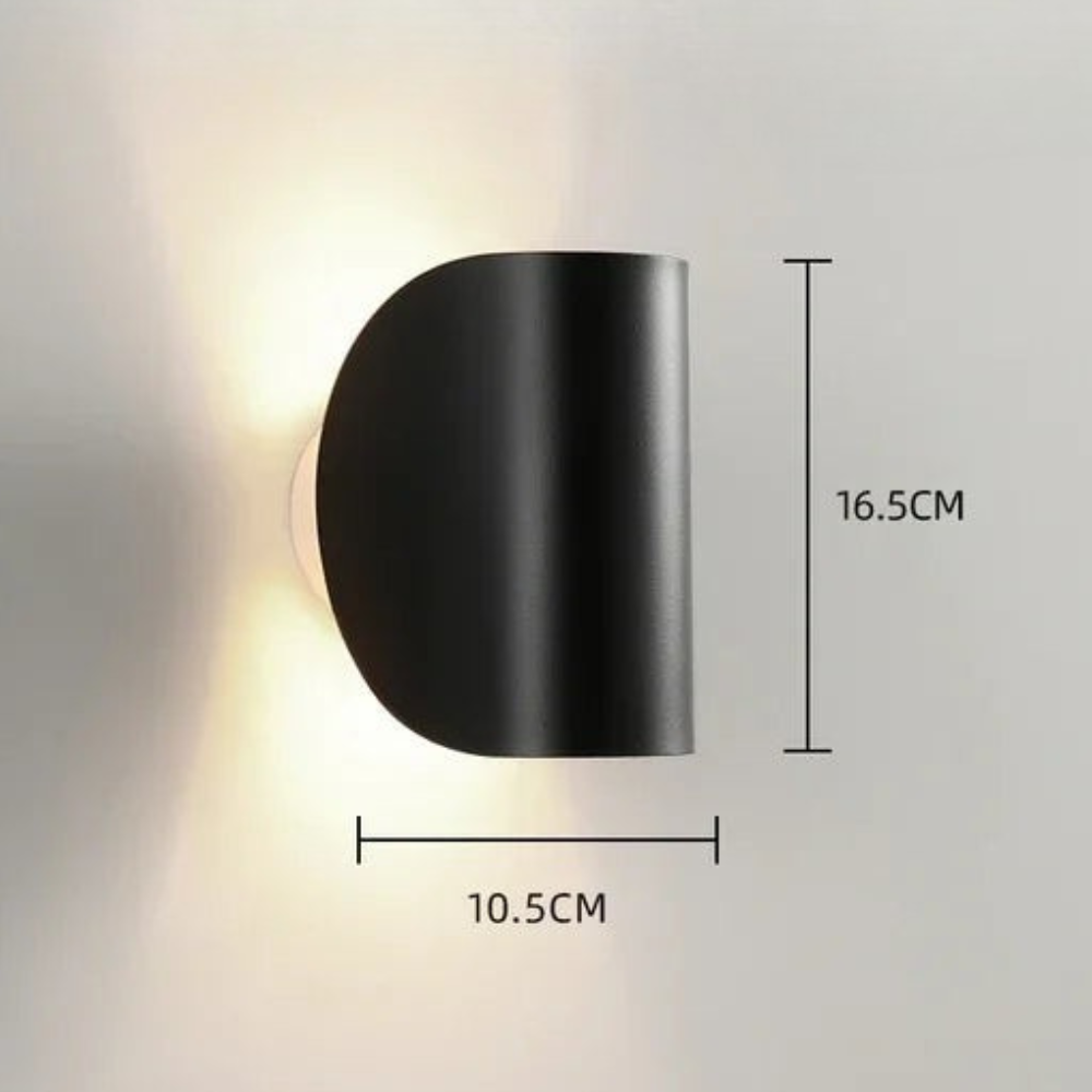 Lumora - Lámpara de Pared Minimalista Macaron con Luz LED Ajustable y Diseño Industrial